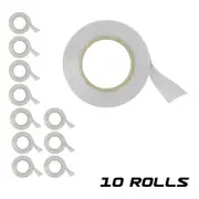 White Electrical Tape - 19mm x 20m (0.18mm Thick) - Premium PVC Insulation Tape (Pack of 10)