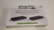New! Plugable USB 3.0 Dual 4K Display Horizontal Dock Station DP HDMI UD6950HEUA