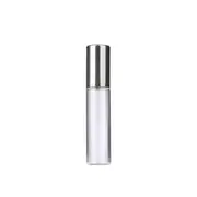 12Pcs Silver 10ML Matte White Clear Glass Roll On Bottles Roller for Essential Oils