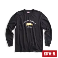在飛比找蝦皮商城優惠-EDWIN 網路獨家 勝利旗幟LOGO長袖T恤(黑色)-男款