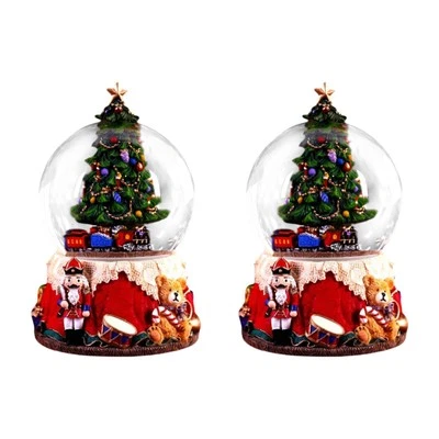 Christmas Snow Globe Music Box Lamp Night Light Craft Christmas Decoration for