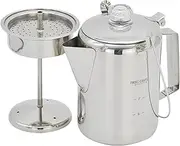 Percolator Coffee Maker, Camping Coffee Percolator, Cool Grip Camp Coffee Percolator, Stainless Steel Wide Mouth Coffee Press, Large Capacity, Ergonomic Handle, Dishwasher Safe