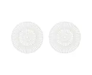 2x Annabel Trends Bamboo Dining Table Placemat Decorative Mat 37cm Round White