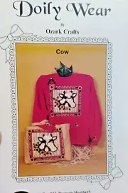 Cow Sunflower Applique Craft Sewing Pattern 832 Doily Wear Cow Ozark Crafts UC
