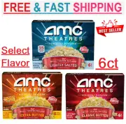 AMC Theatres Microwave Popcorn 6ct, Extra Butter &Classic Butter &Lightly Salted