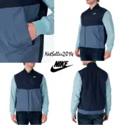 SZ 2XL Nike Mens Varsity Franchise Lifestyle Woven Running Jacket Bomber Blue