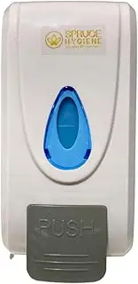 Spruce Hygiene 1000ml Manual Hand Soap Dispenser Wall Mounted Hand Press Liquid Lotion Gel Dish Dispenser Easy to Use Durable Lightweight for Bathroom Kitchen Hotel House Commercial Soap Dispenser