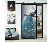 Pvc Living Room Door Stickers Wallpaper Poster Peacock Waterproof Home Decoration - #1
