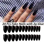 Stiletto Manicure Tool Fake Nails False Nail Tips With Glue Full Cover