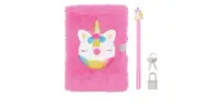 Unicorn Stationery Set, Cute Plush Decompression Pink Unicorn Notebook Journal