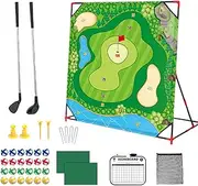 Kids Golf Set | Golf Hitting Mat - with Club Balls Storage Bag, Putting Training Toy Sports Activities for Kids Adults Home Backyard