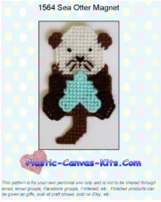 Sea Otter Magnet-Plastic Canvas Pattern or Kit