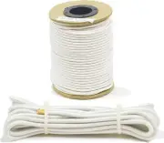 Marine Masters 1/4" White Bungee Cord-100ft-Heavy Duty Multi-use Polyester rope