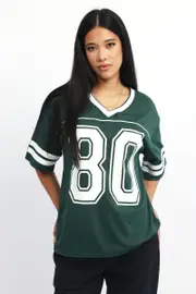 Green Sport Tee Short Sleeve - Size 14L, Women's Graphic Tee