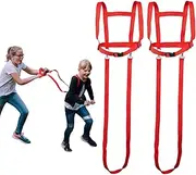 Janna natural goods Horse Harness for Children to Play from 3 to 12 Years - Horse Lead Children for Girls and Boys - Children's Horse Harness in Red/Blue/Pink - Horse Lead for Playing for Children