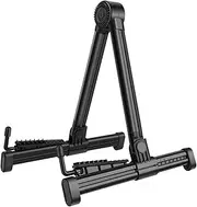 Foldable Guitar Stand – A-Frame Guitar Holder | Anti-Slip Floor Stand For Acoustic, Electric, Classical Guitars, Compact Folding Guitar Rack For Stage, Practice Room, Home, Studio Setup