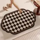 Lattice Diatomaceous Earth Bathroom Mat - Vintage Design, Fast-Dry Anti-Slip 50*