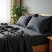 Royal Comfort 2000 Thread Count Bamboo Cooling Sheet Set Ultra Soft Bedding Charcoal (Single, King Single, Double, Queen, King)