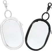 DOITOOL 2Pcs Mini Transparent Bag for Keys Chargers Flash Drives Lightweight Storage Holders with Hanging Design for Easy Portability and Versatile Use