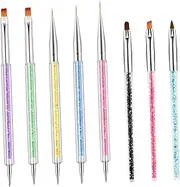 Vaguelly 1 Set Professional Nail Pens Double Ended Single Ended Tools for Nail Art Durable Wear Resistant for Home Manicure Easy to Use for Professionals Beginners