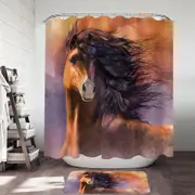 Horses Art Handsome Brown Horse Shower Curtain