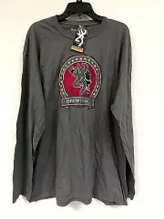 Browning Men's Clark Long Sleeve T-Shirt, Gray , Size M - 0L_53