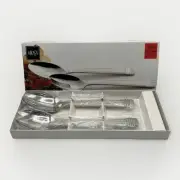 Mikasa Salad Serving Utensil Set Glossy Stainless