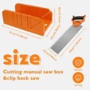 Mitre Box with Saw Orange Plastic Mitre Box and SK5 Steel Saw Set Cuts at tyUHI