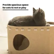 Cats House Assembly Cat Tree Bed for Indoor Cat Small Cat Cave Play Tunnel