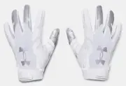 Under Armour Men's UA F8 Football Gloves 1368851-100 White/Metallic Silver