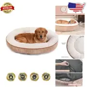 36" Calming Donut Dog Bed for Large Breeds | Plush & Washable Cozy Retreat