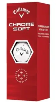 Callaway Chrome Soft Golf Balls (White, 3pk) 1 Sleeve