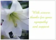 10 BEREAVEMENT FUNERAL THANK YOU SYMPATHY CARDS MEMORY MEMORIAL NOTE CARD LILIUM