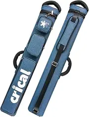 CRICAL Pool Cue Case，2 X 4 Pool Stick Case Holds 4 Shafts and 2 Butts，Billiard Pool Cue Stick Carrying Case Bag with Soft Padded Shoulders and Handle,Pool Stick Case Accessories for Adults