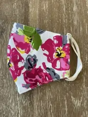 Two Adult Face Masks Cloth Washable With Filter Pocket And Wire Flowers New!
