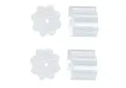 Earnut, 500 Clear Plastic Ribbed 3x3.5mm Safety Earnut French Wire Earring Backs
