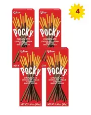 Glico Pocky Chocolate Covered Biscuit Sticks 1.41 oz x 4 packs