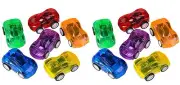 LOT OF 12 MINI PULL BACK CARS 2.25" PARTY FAVOR, GOODY BAGS, TREAT BOXES, TOY