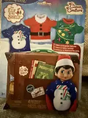 Elf On The Shelf Claus Couture Collection 3 Shirts & Keepsake Suitcase New!