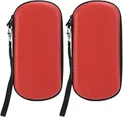 Heayzoki 2Pcs Carrying Case for PS Vita 1000 2000 Console, Portable Storage Bag Protective EVA Hard Carry Case for PS Vita and Accessories(red)