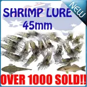 Soft Plastic prawn shrimp lure 4.5cm for BREAM FLATHEAD SNAPPER BULK PACK 20pcs