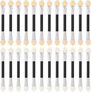 BOHUIZ 24 Pcs Eyeshadow Brush Set, Eye Shadow Brush Double Sided, Eye Shadow Applicator Sticks, Disposable Eyeshadow Applicators Sponge Makeup Applicator for Eyes