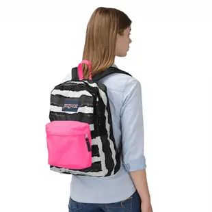 Jansport 25L 簡單休閒後背包 黑白斑紋(JS43501-BKWTLINE)