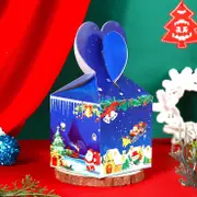 Dark Blue Merry Christmas Candy Gift Boxes 5pk