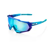 100% Speedtrap Sunglasses Metallic Blue ML Mirror Lens