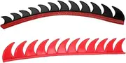 MUELODSIC 2pcs Motorcycle Helmet Decor Saw Blade Stickers Removable Colorfast Helmet Strips for Men Easy Install Motorcycle Accessories Unique Custom Design