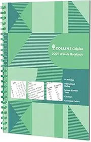 Collins Colplan 2025 A4 Weekly Notebook Diary - Green - (62-25) - Weekly Wiro-Bound Planner with Notes Pages