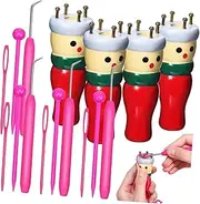Vaguelly Knit Set 4 Dolls Loom Knitting Kit for Beginners French Knit Craft Kit Versatile Craft for Boys and Girls Adults Random