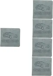 COHEALI 5pcs Information Folder The Car Accessories for Id Holder Wallet Insurance and Registration Holder Registration and Insurance Card Holder Cards Organizer Women Credit Holder Pu