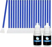 CECOMBINE 20Pcs 24mm APS-C Sensor Cleaning Swab, Camera Cleaning Kit with 20ml Solution, Microfiber, Blue
